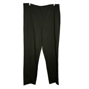 J. Jill Ponte Slim Leg Pants Womens Large Olive Green Pull On Minimalist